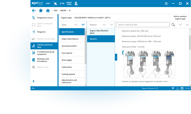 System JALTEST CV